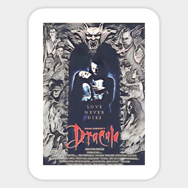 Dracula Sticker by BackAlly Horror
